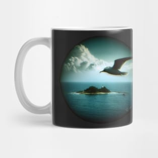 Seagull Island Ocean Scene - Sea Life Mug